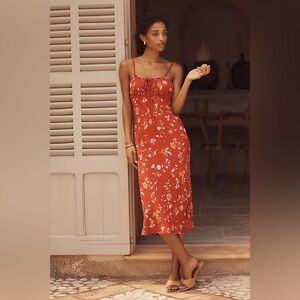 NWT Reformation Camira Sleeveless Crepe Midi Dress Size2